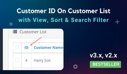 Customer ID On Customer List with Search Filter