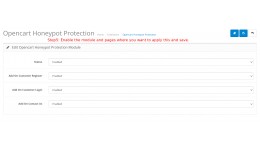 Opencart Honeypot Protection
