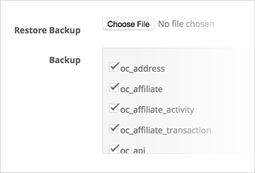 Back-up and restore