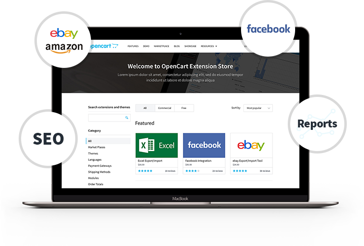 Marketplace for third-party extensions