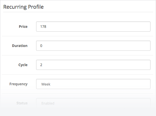 Recurring payments